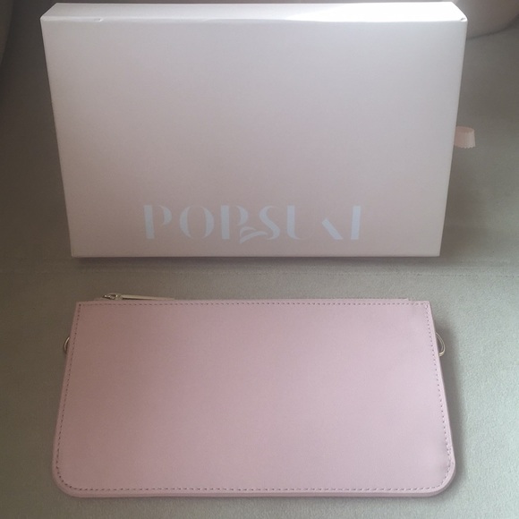 Pop & Suki Leather Zip Pouch “Cotton Candy” - Picture 1 of 6